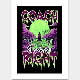 Halloween Coach Shirt | Coach Is Right Graveyard Posters and Art